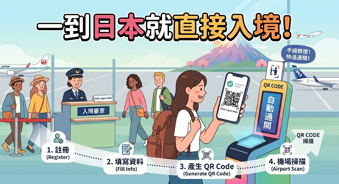 Visit Japan Web 完整登錄教學：一個 QR Code 走完入境審查與海關申報